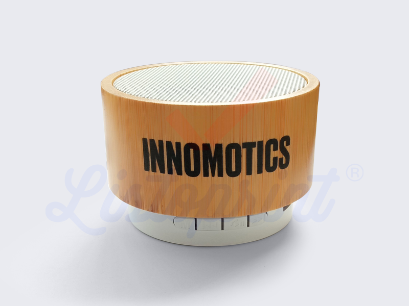 Parlante bluetooth bambú